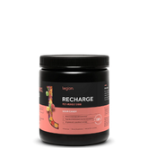 Athlete drinking Recharge after a workout