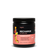 Athlete drinking Recharge after a workout