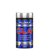 A container of ALLMAX CLA 95 softgels, which is a dietary supplement for weight loss.