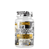 A container of Condemned Labz Thyrogenic dietary supplement with 60 capsules, emphasizing metabolism support.