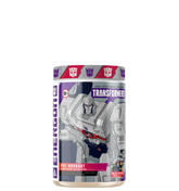 A container of Transformers Energon supplement, featuring character illustrations and branding elements from the Transformers franchise.