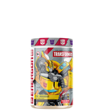 A container of Transformers Energon supplement, featuring character illustrations and branding elements from the Transformers franchise.