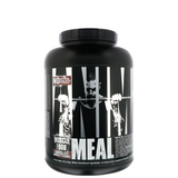 A container of Animal Meal supplement powder with a label featuring a black and white image of a male figure.