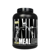 A container of Animal Meal supplement powder with a label featuring a black and white image of a male figure.