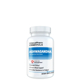 A bottle of InnovaPharm Ashwagandha dietary supplement, with label detailing product information and benefits.