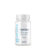 A bottle of Revive OptiZinc Essential Mineral Supplement.
