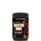 A container of NutraBio Creatine Burst in citrus rush flavor, which is a micronized creatine monohydrate supplement.