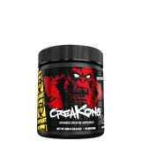 A container of MUTANT CREAKONG Advanced Creatine Blend with a red and black design and a graphic of a character on the front.