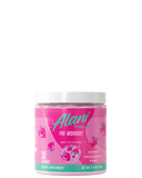 A container of Alani Nu Pre-Workout Powder in Galaxy Lemonade flavor, with pink and purple label design featuring lemonade graphics.