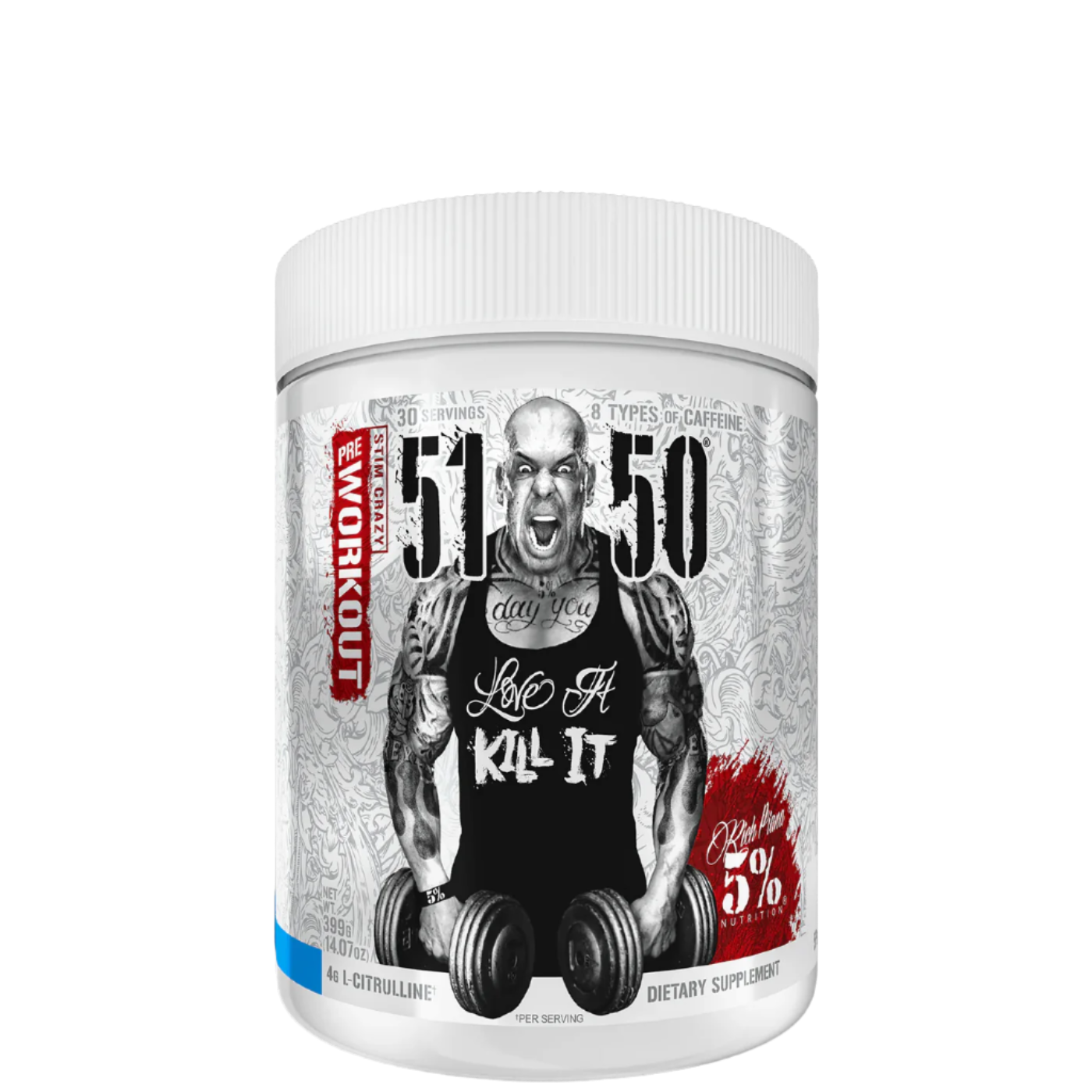 Close-up of 5150 Energy Drink Mix powder