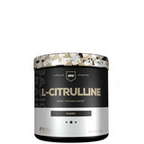 A container of Redcon1 L-Citrulline powder in black and silver packaging with white text.
