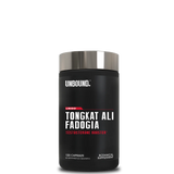A black bottle with a silver lid labeled 'TONGKAT ALI & FADOGIA' from the brand UNBOUND.