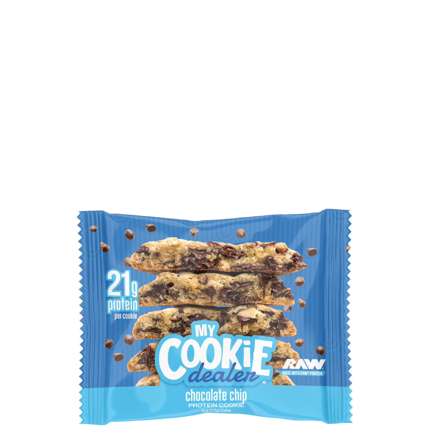 Packaging of Protein Cookie - 12 Pack showing the cookies and the text indicating 18g protein per cookie.