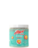A container of Alani Nu Pre-Workout Powder in Galaxy Lemonade flavor, with pink and purple label design featuring lemonade graphics.