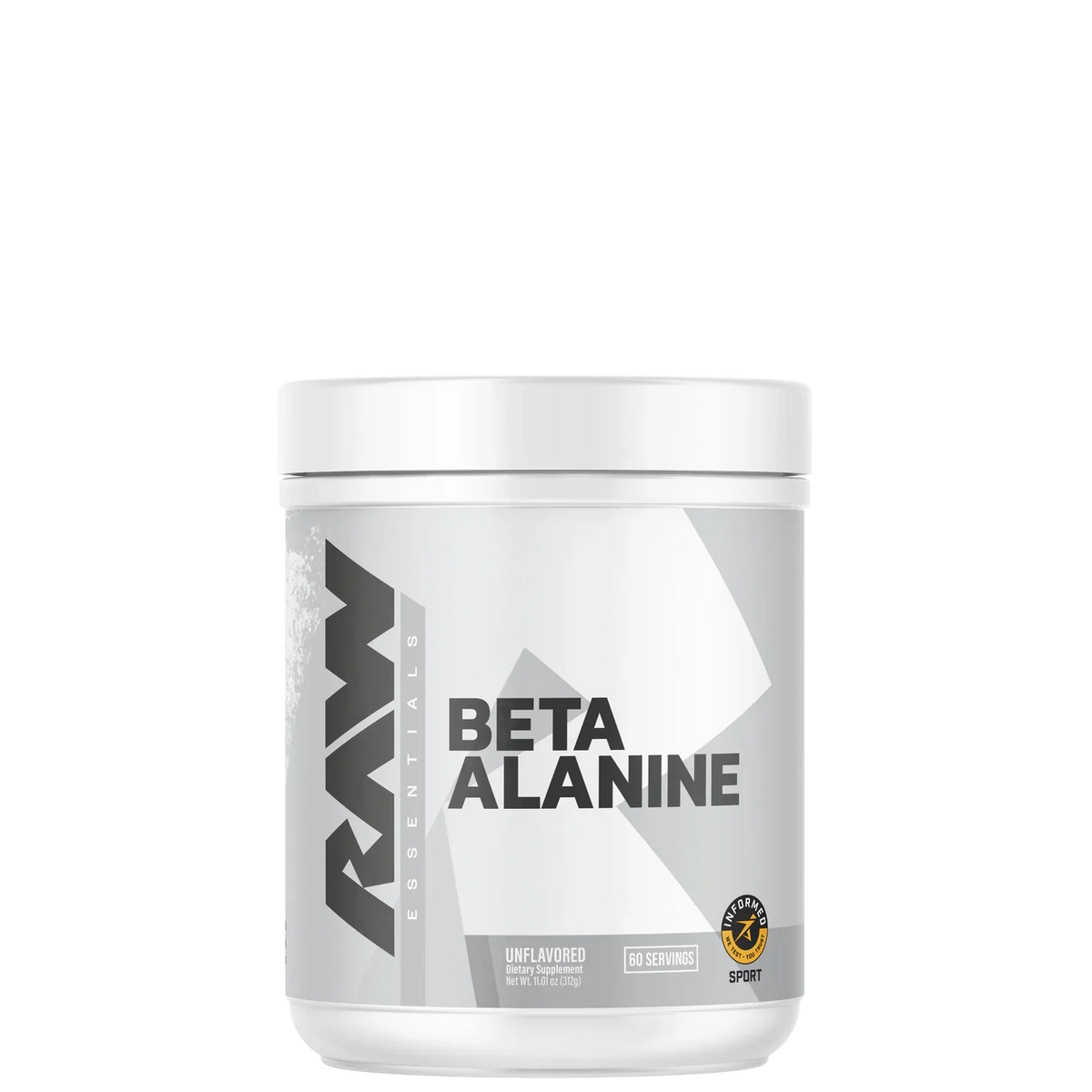 A container of RAW Beta Alanine supplement powder.