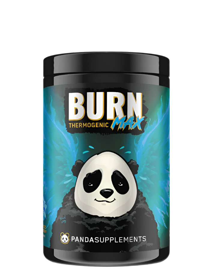 Panda Burn Max Pre-Workout Powder – Blue Razz Rock Candy – 350mg Caffeine