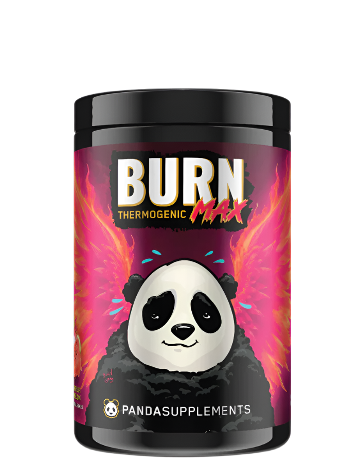 Panda Burn Max Pre-Workout Powder – Blue Razz Rock Candy – 350mg Caffeine