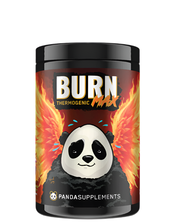 Panda Burn Max Pre-Workout Powder – Blue Razz Rock Candy – 350mg Caffeine