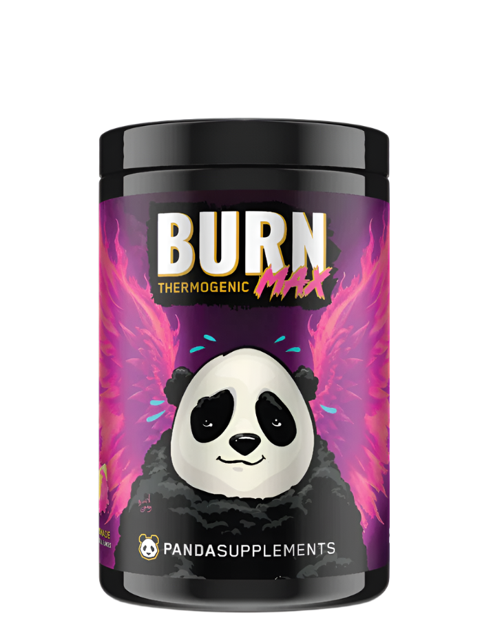 Panda Burn Max Pre-Workout Powder – Blue Razz Rock Candy – 350mg Caffeine
