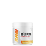 A container of BURN thermogenic formula, which is a supplement designed to increase metabolism and fat burning.