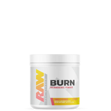 A container of BURN thermogenic formula, which is a supplement designed to increase metabolism and fat burning.