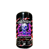 A container of MINDBENDER 7.0 Nootropic High Stim Pre-Workout with Creapure, featuring a black and red design with a skull graphic and product information.