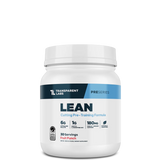 A container of Transparent Labs LEAN Cutting Pre-Training Formula in blue raspberry flavor.