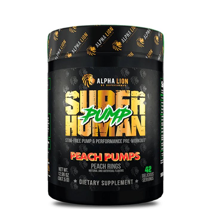 Supplement facts panel with pump-boosting ingredients