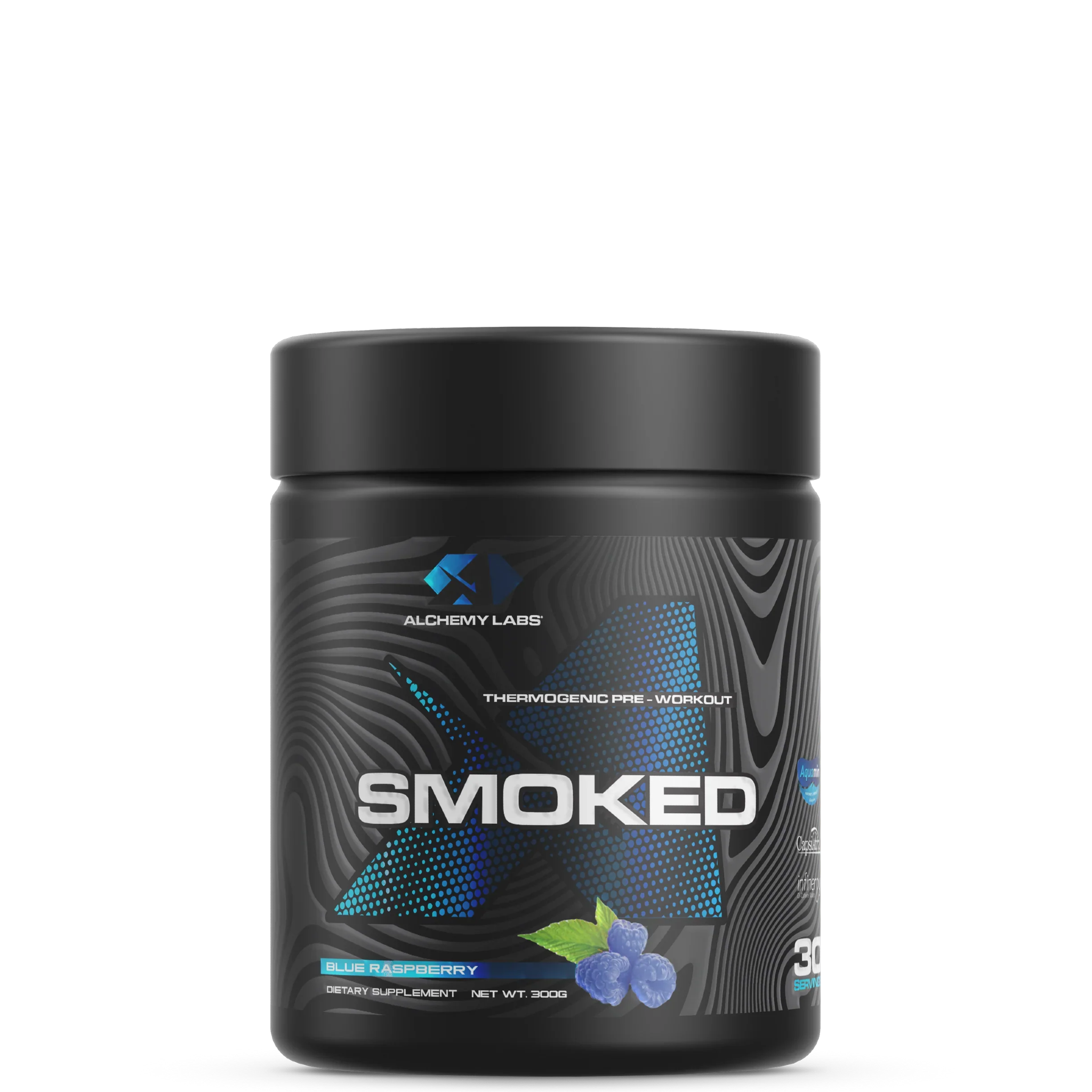 Smoked bottle placed beside workout gear and water