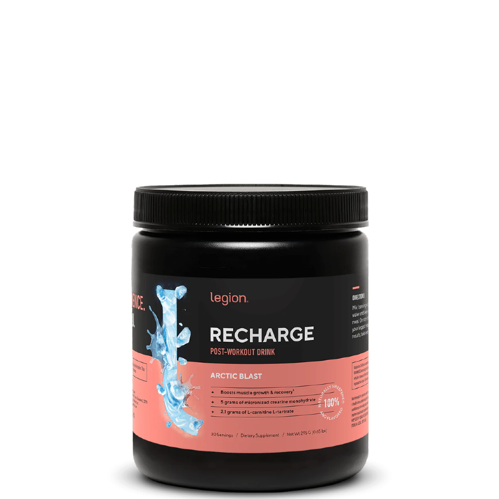 Supplement facts panel showing creatine and recovery ingredients