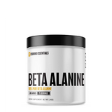 A container of Condemned Essentials Beta Alanine supplement, with 75 servings indicated, without any visible banned substances or harmful additives.