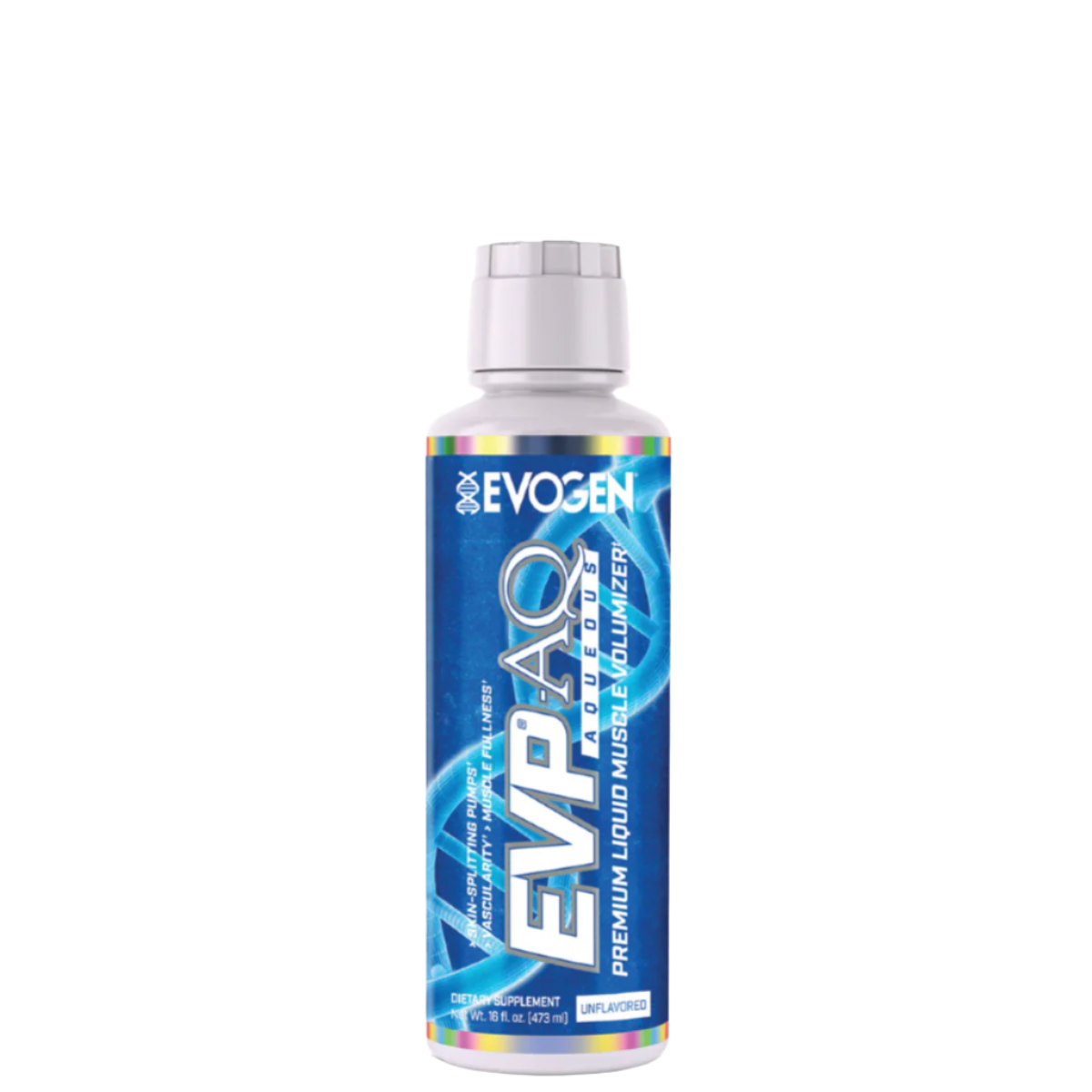 A bottle of EVP AQ Liquid Glycerol by Evogen, primarily designed for hydration in sports nutrition.