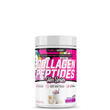 A container of MuscleSport Collagen Peptides, unflavored, with branding and product information on the label.