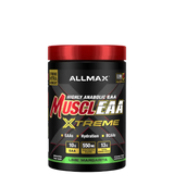 A container of ALLMAX MUSCLEAA XTREME, which is a lime margarita flavored amino acid supplement.