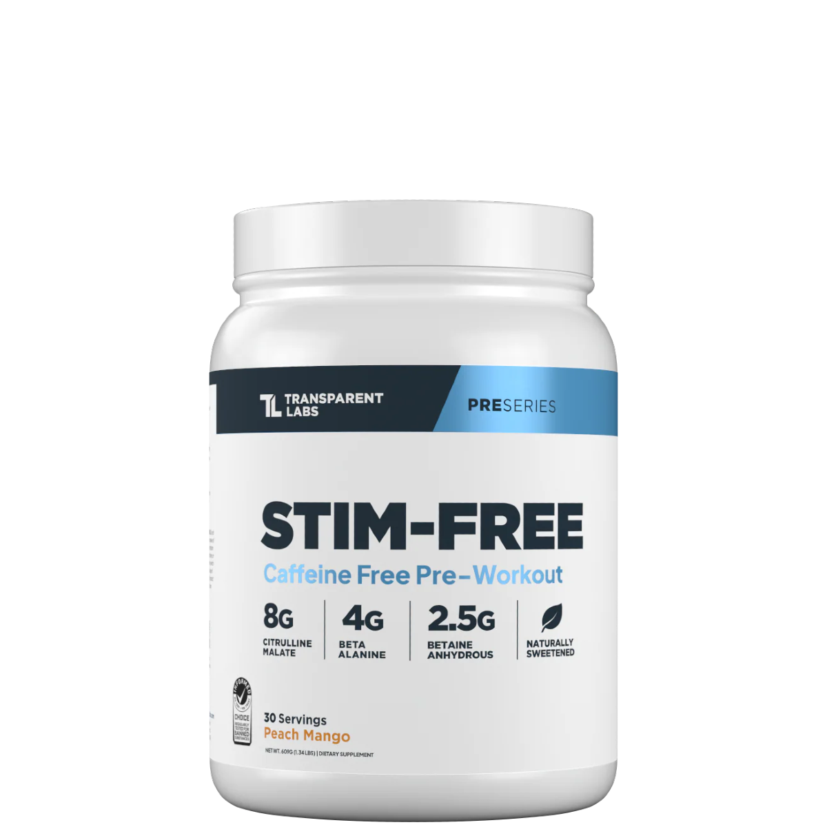 Transparent Labs – Stimulant-Free Pre-Workout Powder with L-Citrulline, Nitrates & Botanicals – 20 Servings