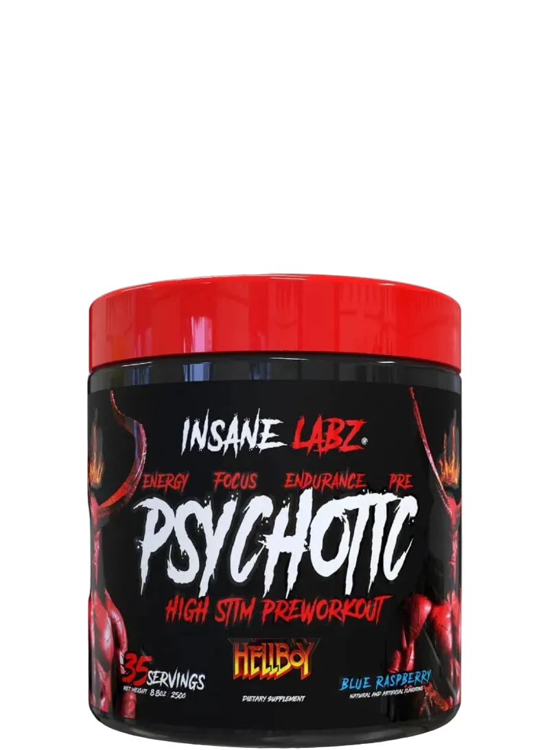 Insane Labz Psychotic HELLBOY Edition Pre-Workout Powder | 300mg Caffeine