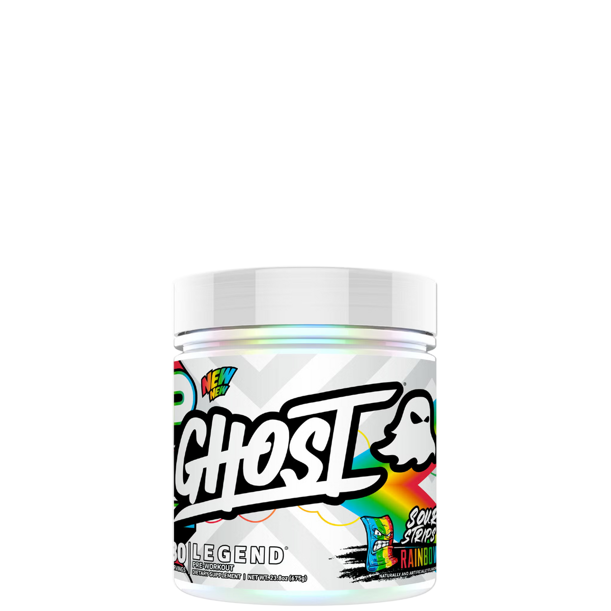 GHOST® LEGEND® V4 Pre-Workout - Sour Strips® Rainbow (30 Servings)
