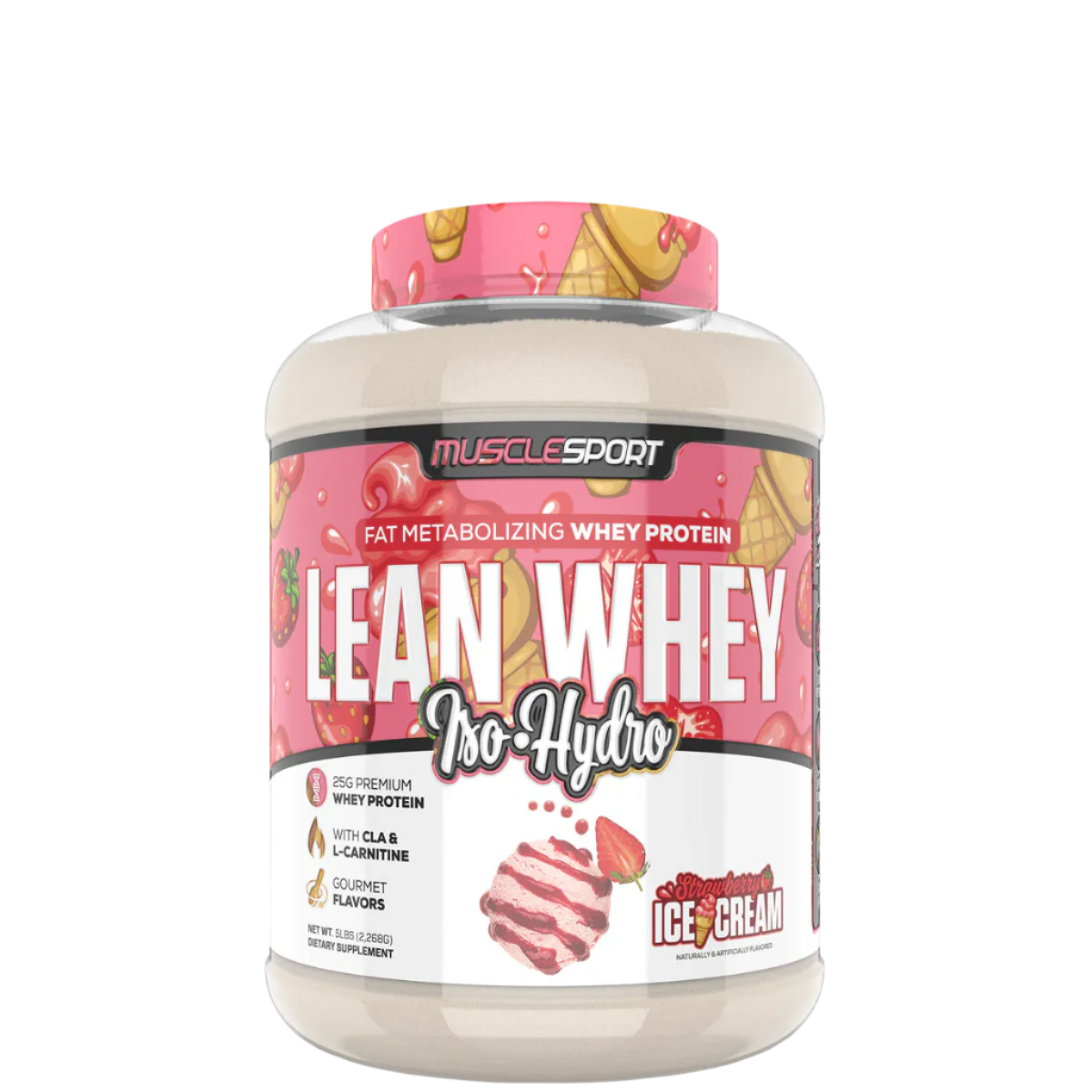 Lean Whey Iso‑Hydro Gourmet Protein by Get Wheysted – 5 lb tub