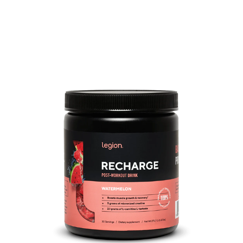 Supplement facts panel showing creatine and recovery ingredients